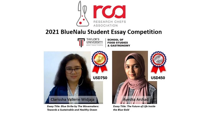 two winners of the blunalu student essay competition