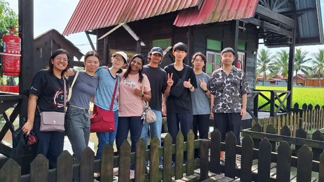 students of hospitality school in a homestay
