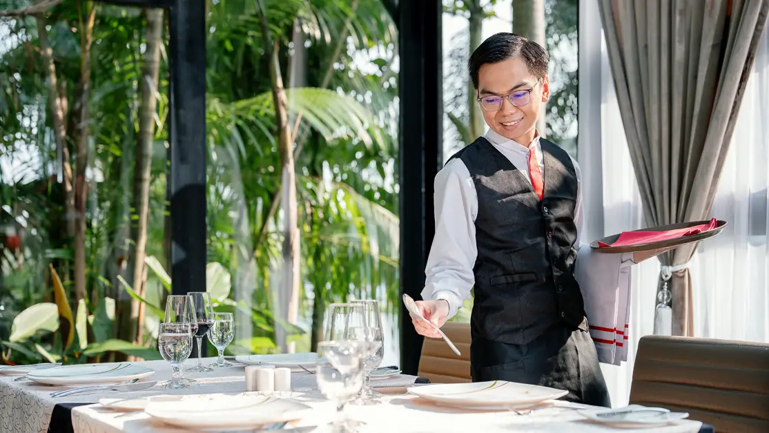 Taylor's hospitality student having internship in a restaurant