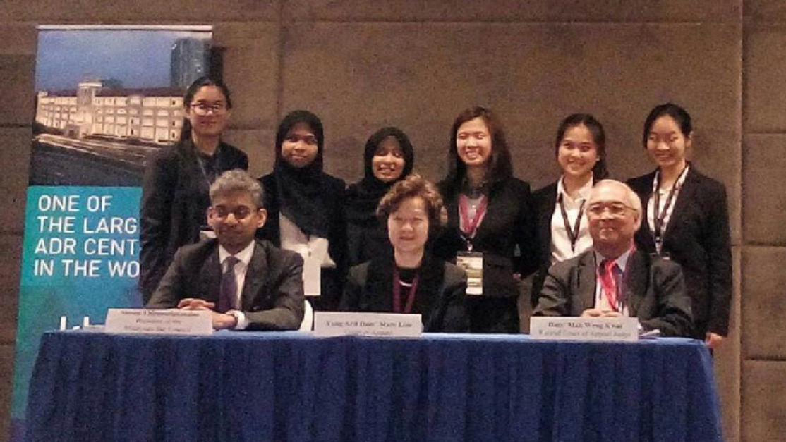 the 1st runner-up group participants with the panel of judges
