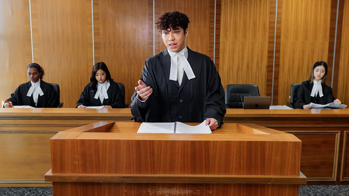Student practice in the moot court