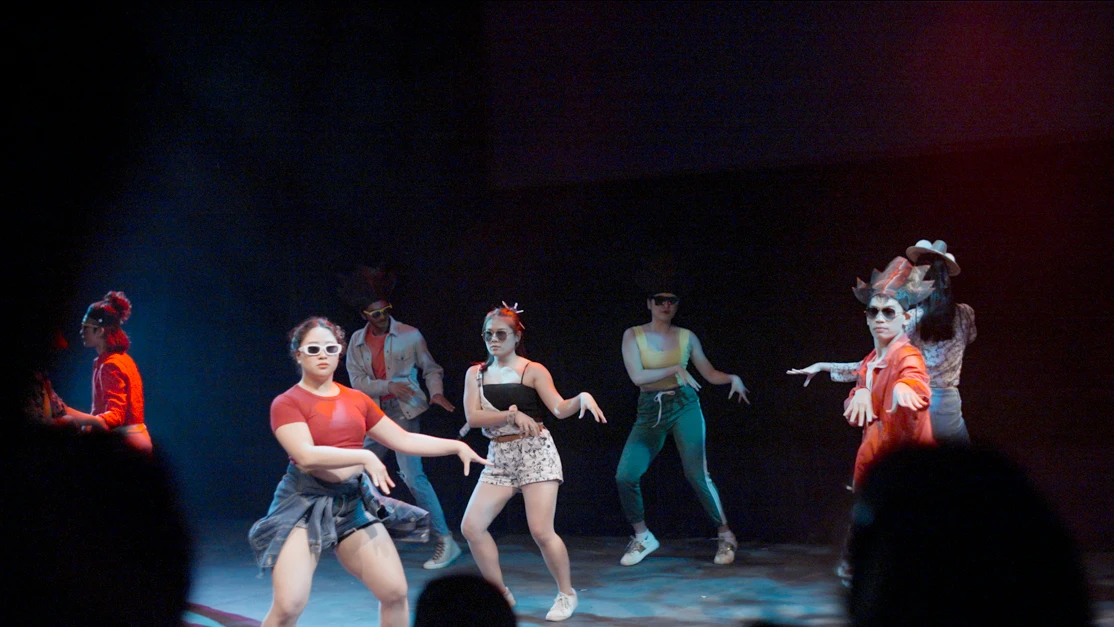 Taylor's performing arts student on the stage