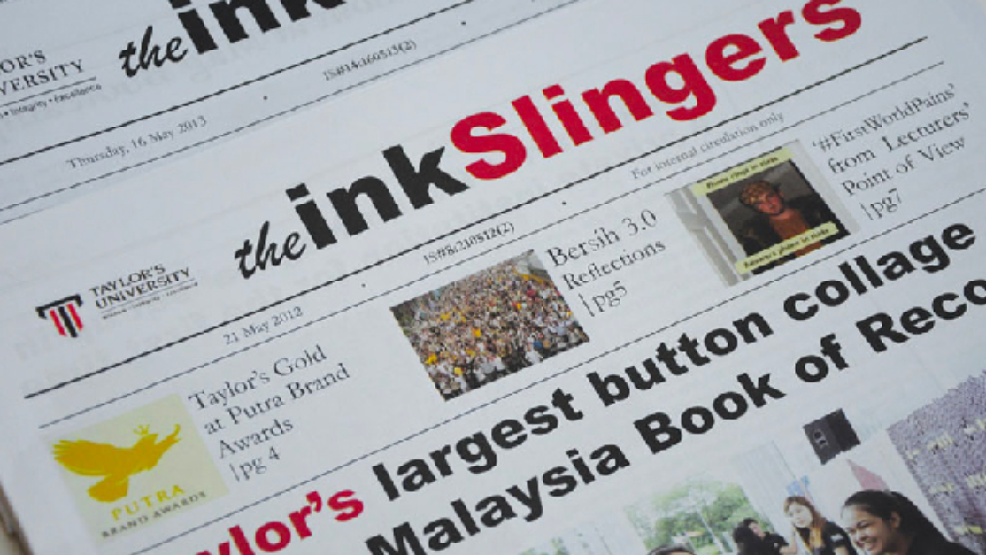 Front page of The inkSlingers