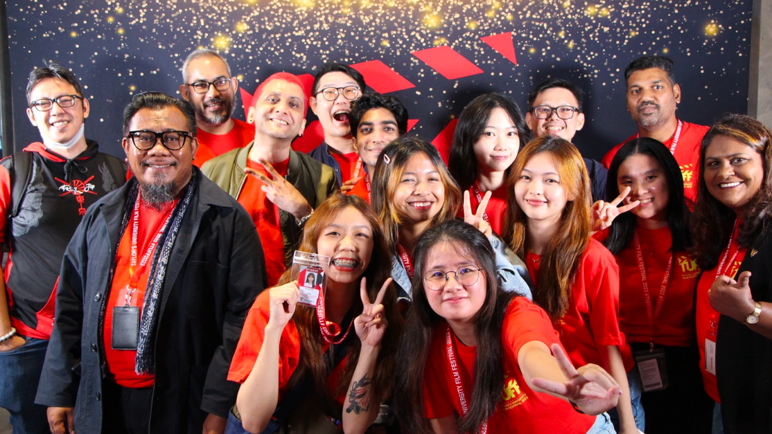 group photos of Taylor's Media and Communication student participating in TUFF 2023