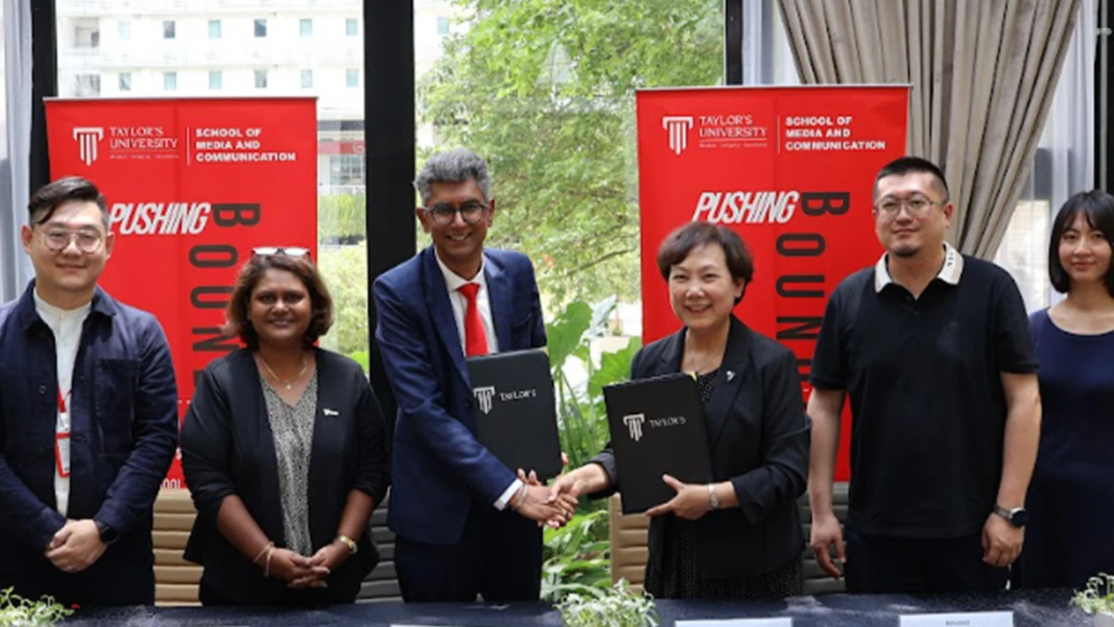 MOU signing between taylors and qingdao film academy