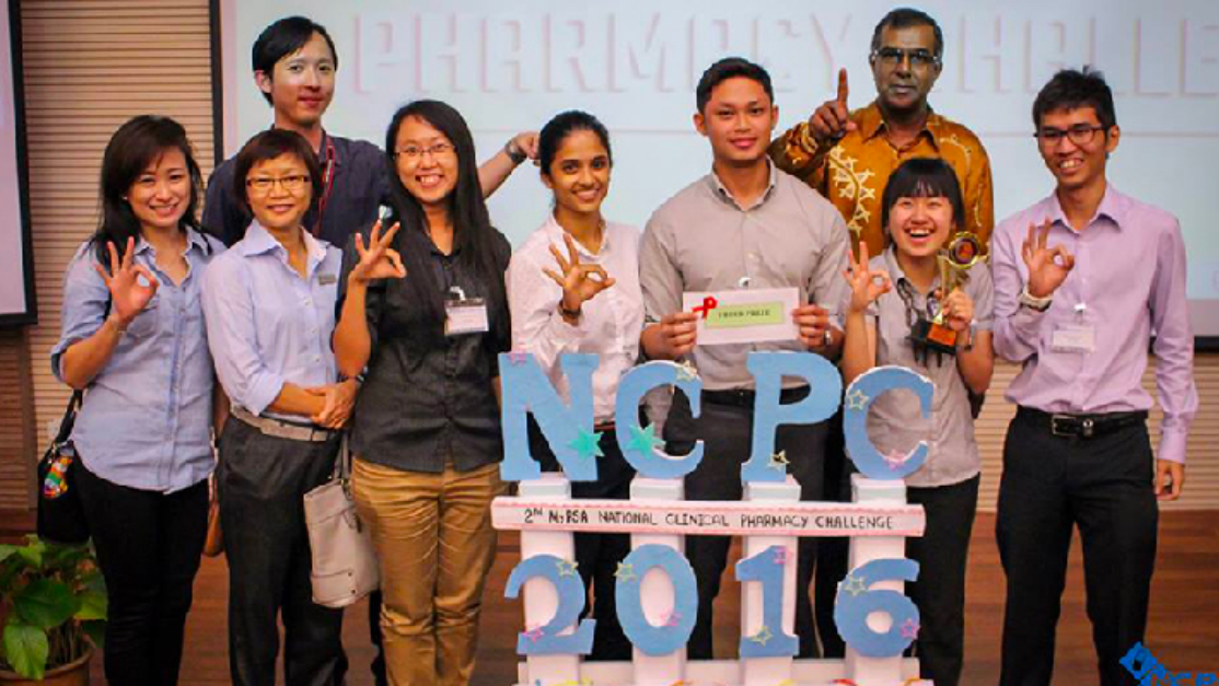 Group of pharmacy students winning the competitions