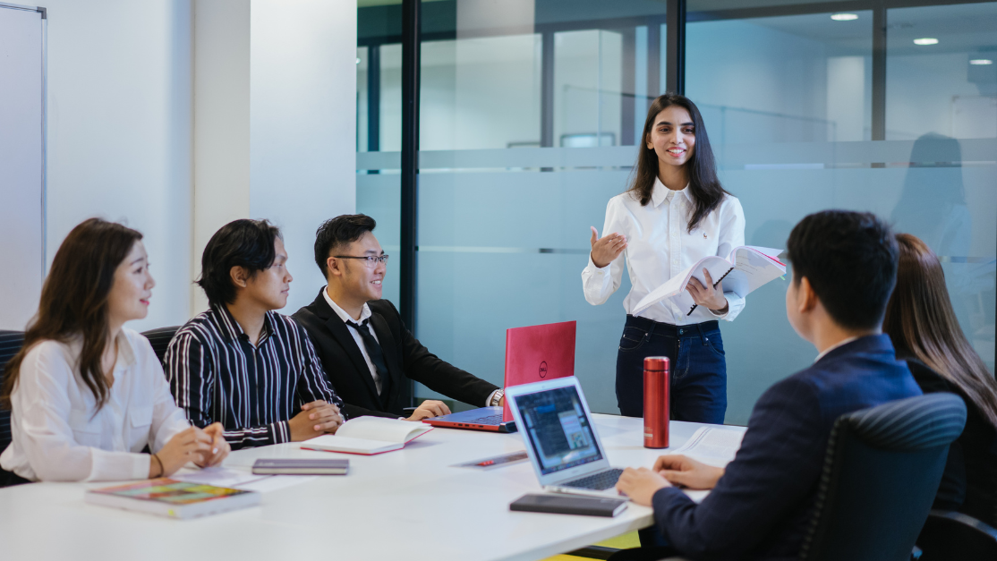 Taylor's pharmaceutical science students having discussion about marketing and enterpreneurship