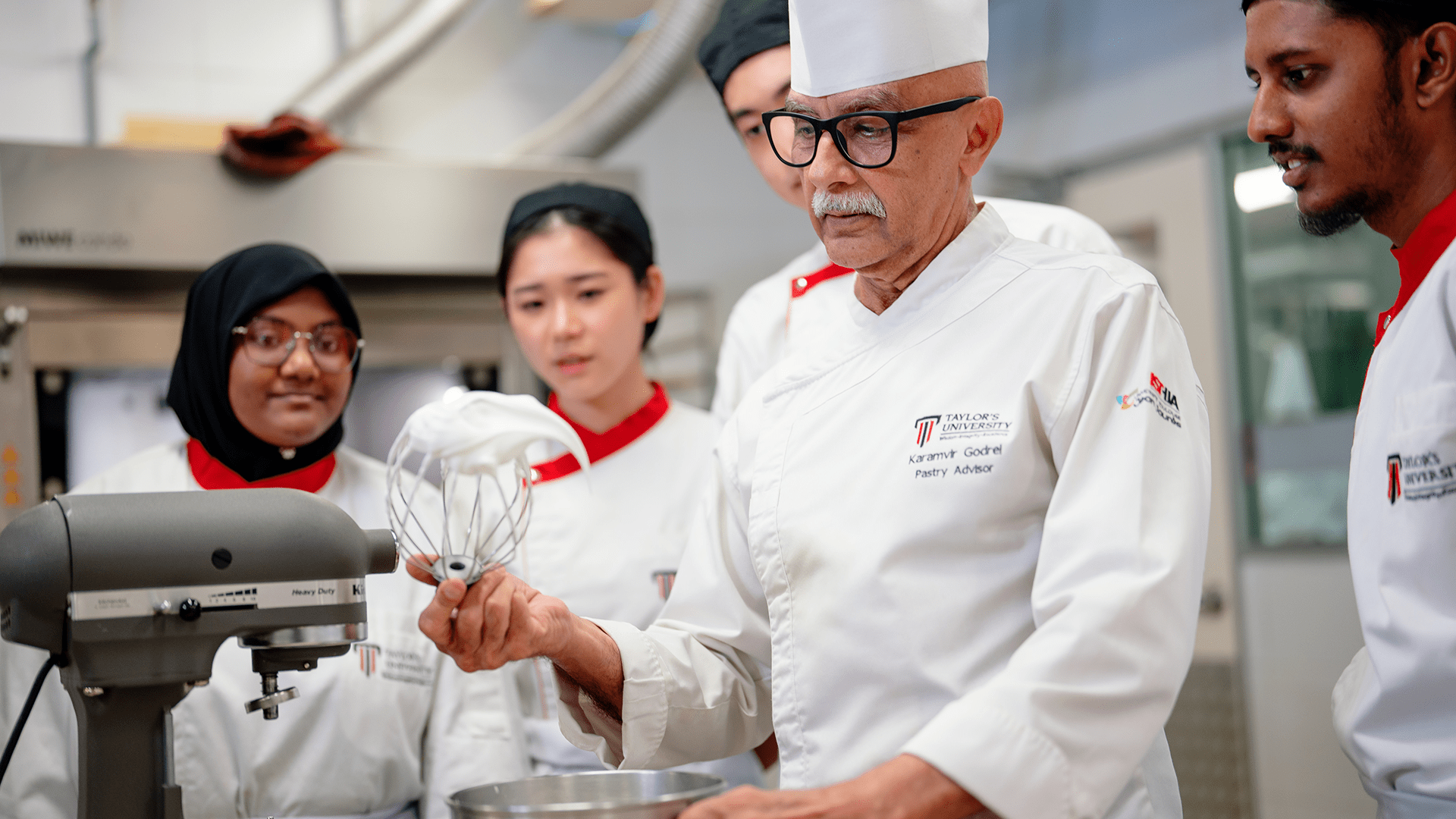 Taylor's culinary institute lecturer in a class