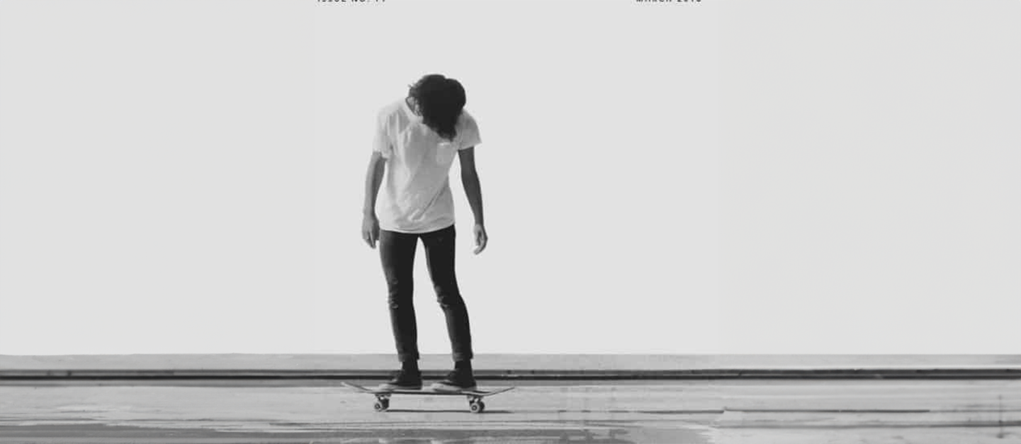 a young man skateboarding