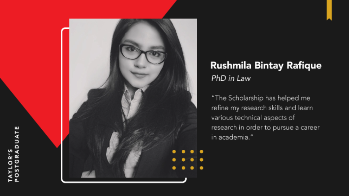 portrait of  Rushmila Bintay Rafique, PhD in Law
